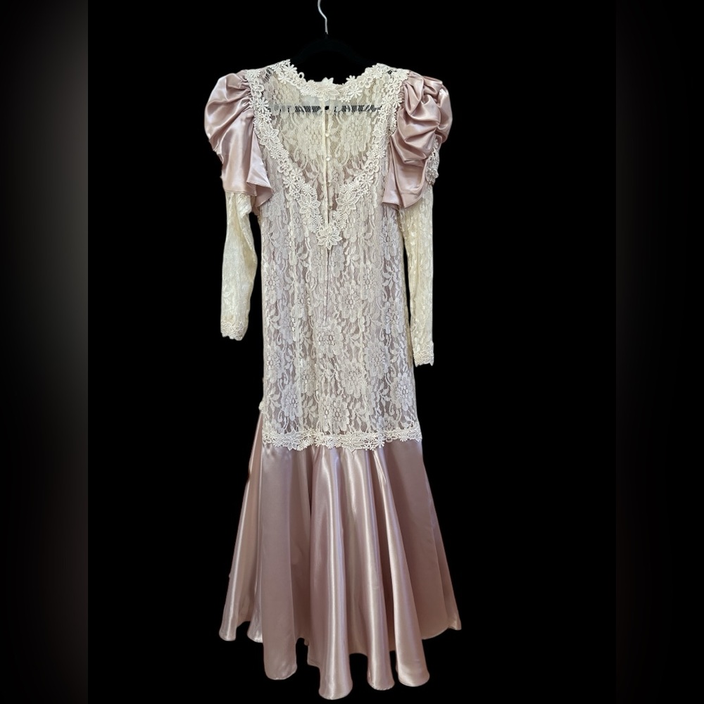 Vintage Cachet by Bari Protas Lace & Satin 80s Bridal Romantic Cottagecore  9/10 - Picture 2 of 8
